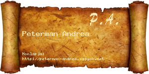 Peterman Andrea névjegykártya