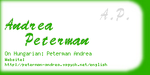 andrea peterman business card